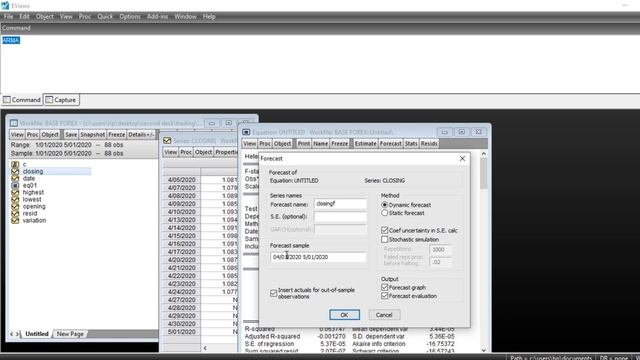 How to forecast With ARMA model in Eviews смотреть онлайн