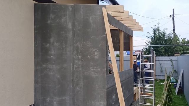 Веранда 2х3 м из ЦСП. смотреть онлайн