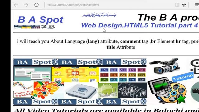html5 tutorial, part 4-A(Language, Title Attribute, Comment Tag, Horizontal Rules, Line Break, ) смотреть онлайн