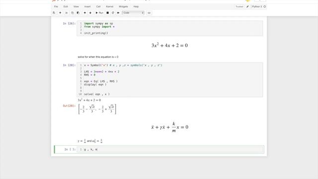 Intro To Solving Equations Using SymPy смотреть онлайн