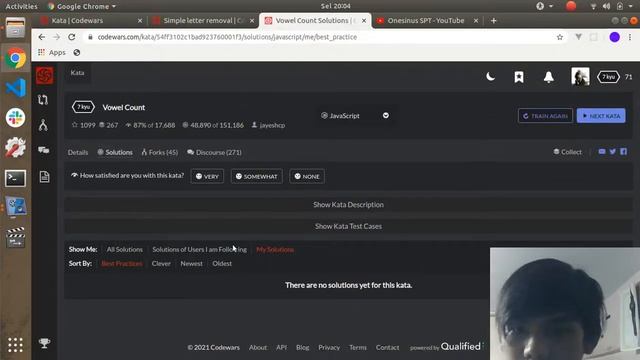 Belajar Javascript dengan codewars #14 - Vowel Counts смотреть онлайн
