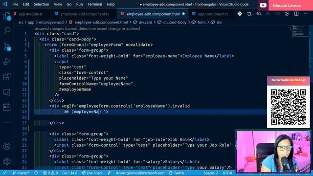 Live Coding CRUD Node.js + Angular + PostGreSQL - Dia 07 смотреть онлайн