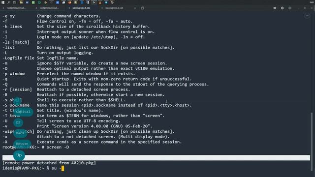 Установка Screen в FreeBSD 12.1 смотреть онлайн