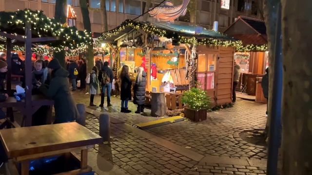 Hamburg, Germany, Christmas market walking tour 4K смотреть онлайн