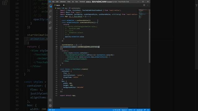 React Native Reanimated withDelay смотреть онлайн