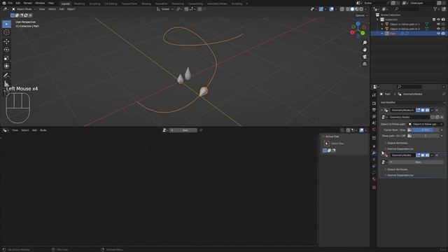 Easy Follow Path Animation with Multiple Objects in Geometry Nodes [Blender 3.3]✒️ смотреть онлайн