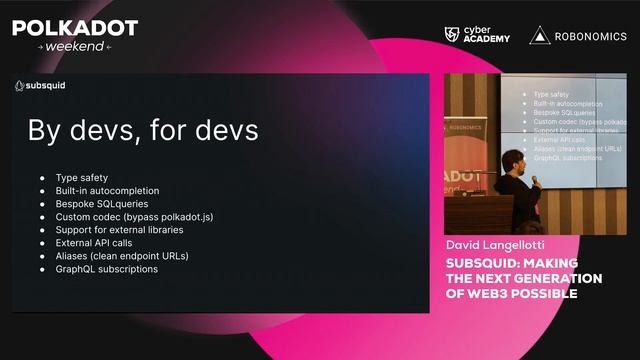 David Langellotti ⚡️ Subsquid: Making the Next Generation of Web3 Possible смотреть онлайн