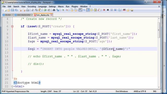 PHP Basics: Add new record смотреть онлайн