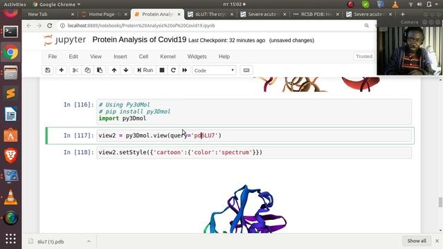 3D Structure Plot of Covid19 using BioPython and Py3Dmol смотреть онлайн