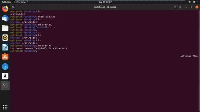 command to Deleting a Directory with rmdir in linux смотреть онлайн