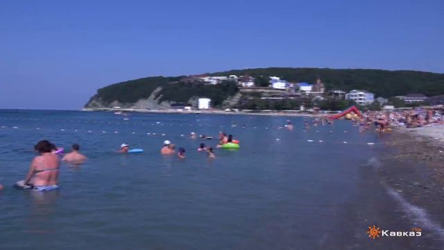 Пляж в п. Новомихайловский смотреть онлайн