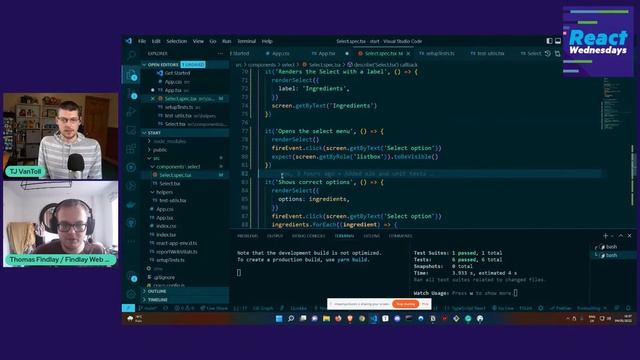 React Wednesdays: Best Practices for Testing React Apps смотреть онлайн