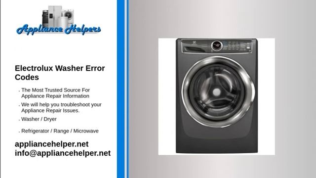 Electrolux Washer Error Codes смотреть онлайн