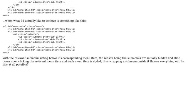Wordpress: wp nav menu: show submenu below li item смотреть онлайн