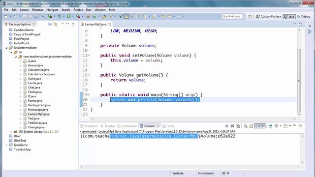 JAVA (Intermédiaire) - 56 - Les énumérations en Java (Partie 2/7) смотреть онлайн