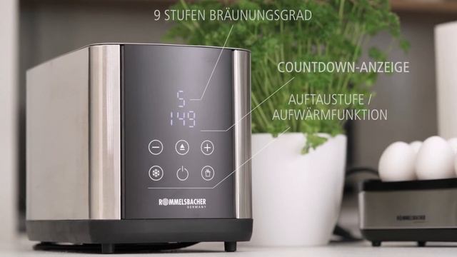 ROMMELSBACHER Toaster Mit Countdown Anzeige ? Knusprig-heißer Toast Perfekt Gebräunt? TO 850 Sunny