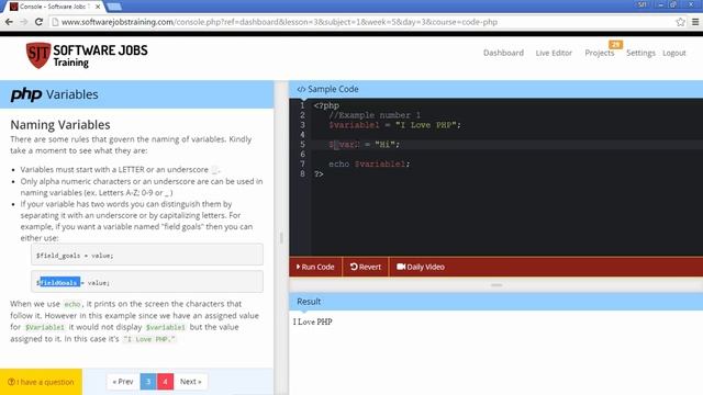 PHP - Variables смотреть онлайн