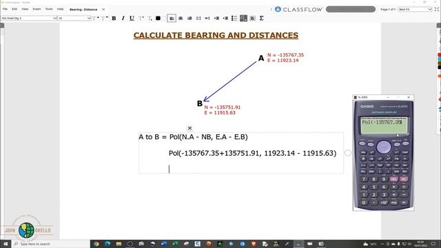 How to Calculate Bearing and Distance using Coordinates смотреть онлайн