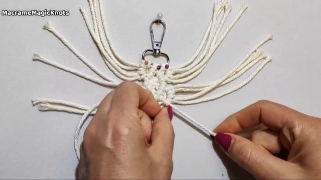 DIY Macrame Feathers Tutorial | NEW PATTERN | Keychain | Wall Hanging смотреть онлайн