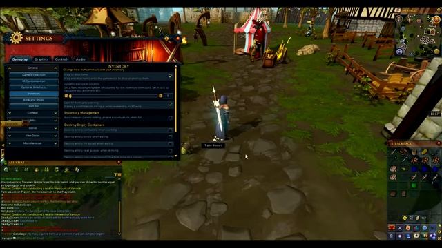 RuneScape - основные настройки GamePlay