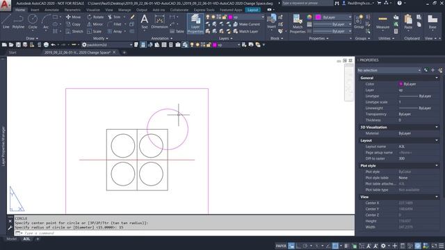 AutoCAD 2020 Change Space смотреть онлайн