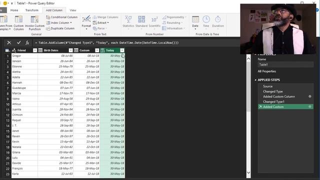 Calculating the Number of Days Until Next Birthday Using Power Query смотреть онлайн