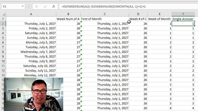 Excel Week Number Of Month - 2350 смотреть онлайн
