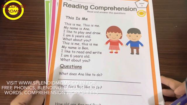 Reading Comprehension Level 2 for class 1 and class 2 || Splendidmoms смотреть онлайн