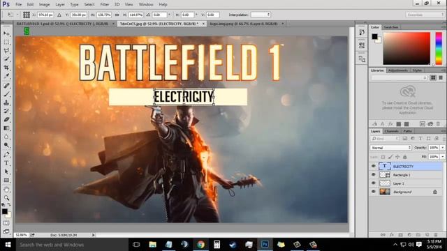 How To: Create A Battlefield 1 Text Effect In Adobe Photoshop!