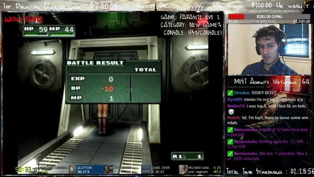 Parasite Eve 2 New Game% Speedrun - WR (Console/PS3) 01:35:55 смотреть онлайн
