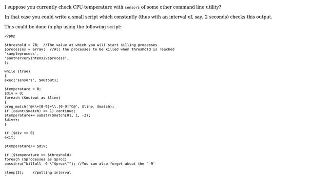 How to sigstop/sigcont processes based on CPU temparature? (2 Solutions!!) смотреть онлайн