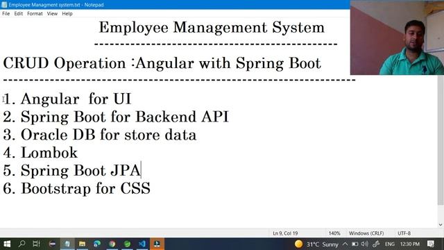 CRUD Operations Spring Boot with Angular | Employee Management System project Introduction part-1 смотреть онлайн