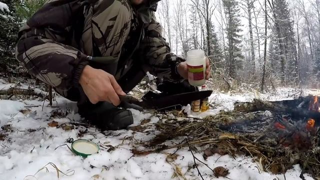 Первый зимний ПВД.Готовим блинчики на костре. смотреть онлайн