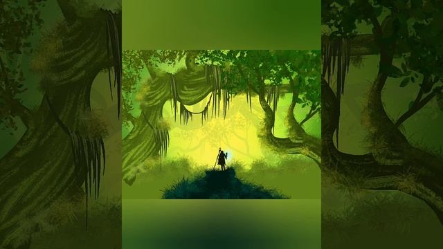 Draw with me. Digital, fantasy art, procreate. Green elven forrst. Рисую в procreate смотреть онлайн