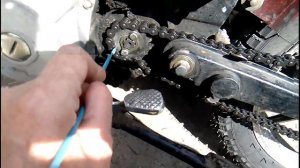 Поставил кировскую цепь на мопед дельта