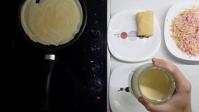 Вкуснейшие блинчики с колбасой и сыром смотреть онлайн