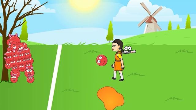 Игра в кальмара с хаги ваги в красном шарике. В Red Ball 4. Анимационное сражение смотреть онлайн