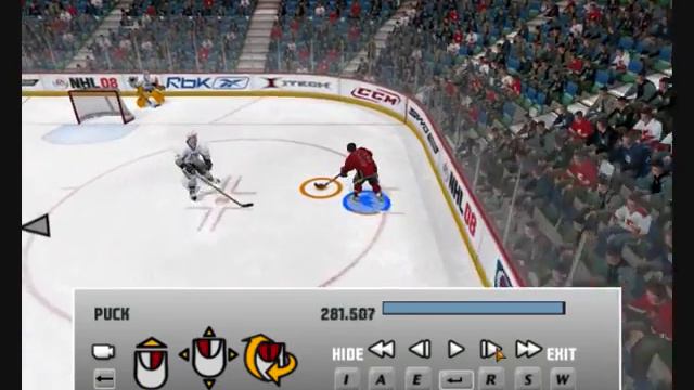 NHL 08 Bug - Goalie behind the goal смотреть онлайн