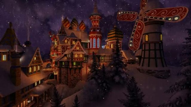 Cozy Winter Ambience in a Christmas Village - Wind and Snow Sounds to Calm the Soul смотреть онлайн