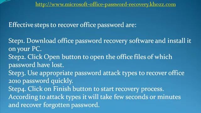 Recover office 2010 password смотреть онлайн