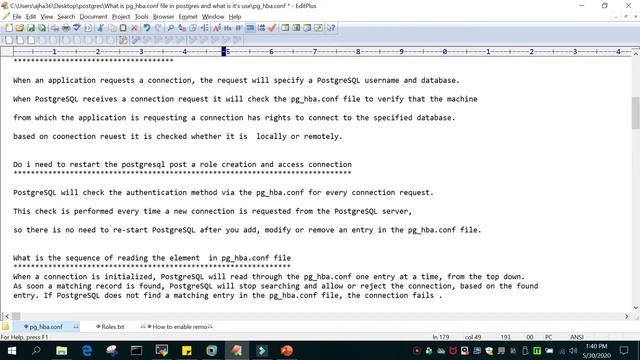 Part 9 - PostgreSQL : What is pg_hba.conf file in PostgreSQL. смотреть онлайн