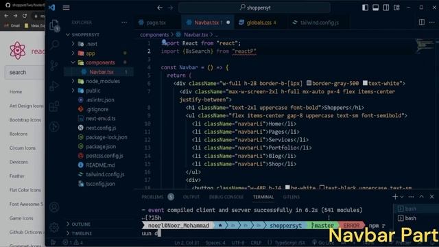 Creating responsive Navbar and Banner using Nextjs with Tailwindcss. смотреть онлайн