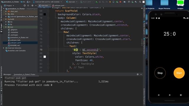 Flutter Pomodoro Timer App Tutorial #3 - Timer Format смотреть онлайн