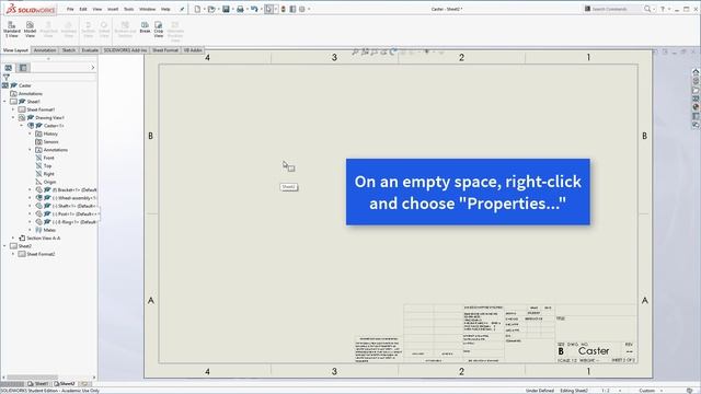 SolidWorks Drawings - Replacing sheet format смотреть онлайн
