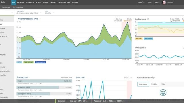 Overview Dashboard Tutorial New Relic APM смотреть онлайн