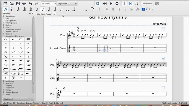 Musescore tutorial 2: How to create tab in Musecore смотреть онлайн
