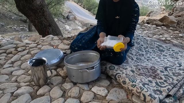 Nomadic Life In The Cave. Grandmother's Family