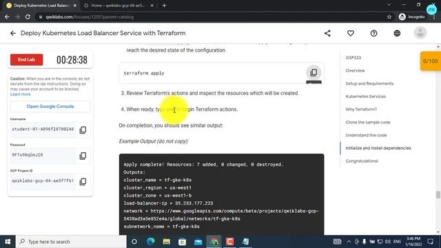 Deploy Kubernetes Load Balancer Service with Terraform [GSP233] Qwiklabs || Info Tech Anuj 2022 || смотреть онлайн
