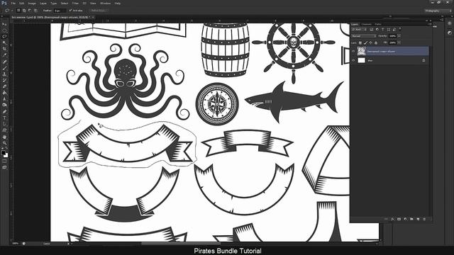 Pirate Bundle Tutorial (Illustrator and Photoshop) смотреть онлайн
