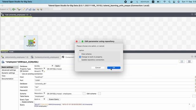 Remove columns via Edit Schema - Talend смотреть онлайн